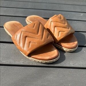 Coach Tan Quilted Sandals for Everyday Comfort
